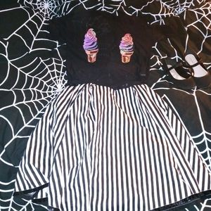 Fashion Nova Tops - Kawaii Goth Sheer Black Ice Cream Blouse Fashion Nova Tops - Kawaii Goth Sheer Black Ice Cream Blouse